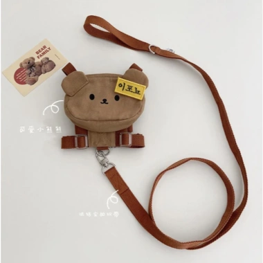 Balo gấu nâu cute đi chơi, đựng đồ kèm dây đắt cho thú cưng - Giá giảm 20% 2