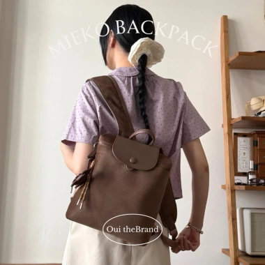 Balo Gọn Nhẹ Cao Cấp MIEKO Medium - Tặng Charm, Giá ưu đãi 539.000₫