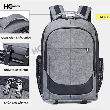 Balo HC87 Đựng Máy Ảnh Flycam Laptop 14 inch Chống Sốc Chống Thấm Nước Giá 469k 4