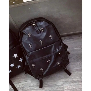 Balo học chơi size 43 chất da dù hoạ tiết chữ nổi, giá rẻ 99.000 VNĐ