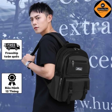 Balo học sinh cao cấp Xbags Xb3.203 đen chống thấm, nhiều ngăn, đựng laptop 15.6inch chỉ 309.000đ
