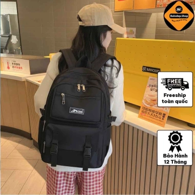 Balo học sinh cao cấp Xbags Xb3.203 đen chống thấm, nhiều ngăn, đựng laptop 15.6inch chỉ 309.000đ