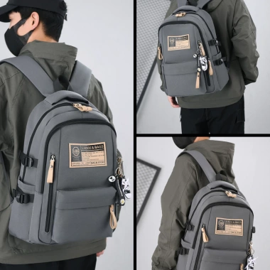 Balo học sinh cấp 2-3 nam nữ thời trang BAVY FASHION, đựng laptop 15.6 inch chống sốc, nhiều ngăn - 328.999₫