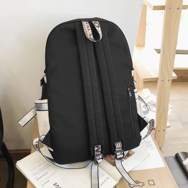 Balo học sinh cấp 2-3 thời trang nam nữ chống nước 42cm - Giá 129.000, tặng gấu 5