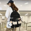 Balo học sinh cấp 2-3 thời trang nam nữ chống nước 42cm - Giá 129.000, tặng gấu 8
