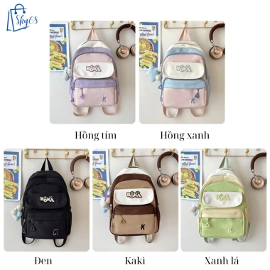 Balo học sinh Ulzzang Hàn Quốc chống nước, nhiều ngăn, Nam Nữ đựng laptop