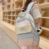 Balo học sinh Ulzzang Hàn Quốc chống nước, nhiều ngăn, Nam Nữ đựng laptop 5