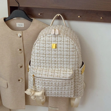 Balo học sinh vải dạ kim tuyến size 18, 40 - màu đen trắng, giảm giá 69k