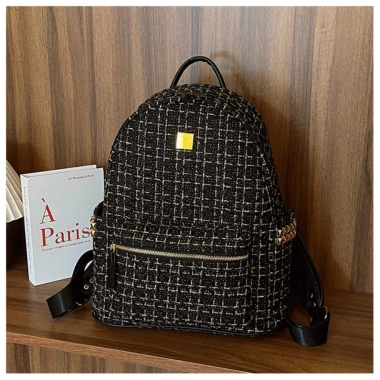 Balo học sinh vải dạ kim tuyến size 18, 40 - màu đen trắng, giảm giá 69k