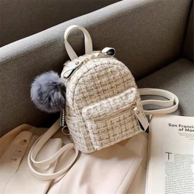 Balo học sinh vải dạ kim tuyến size 18, 40 - màu đen trắng, giảm giá 69k