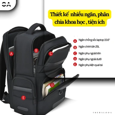 Balo Laptop 15.6 inch Nhiều Ngăn Đứng Form Chống Xước Đa Năng Tiện Ích M592 Giá 495k