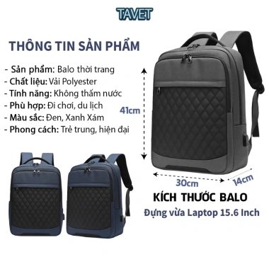 Balo Laptop 15.6 inch Vải Dày Thời Trang Nam Nữ Chống Sốc Nhiều Ngăn - Giá 407.138₫ 2 Balo Laptop 15.6 inch Vải Dày Thời Trang Nam Nữ Chống Sốc Nhiều Ngăn - Giá 407.138₫ 2