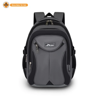 Balo laptop 15.6 inch Xbags màu xám phối đen, nhiều ngăn tiện lợi – 359.000₫