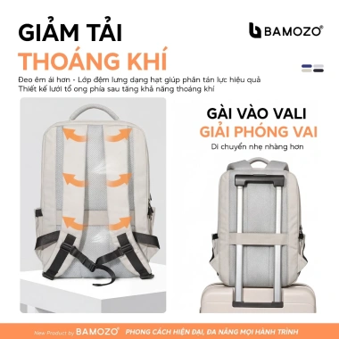 Balo Laptop Bamozo BL06 Chống Nước Công Sở, Cổng Sạc USB, Lưng Thoáng Khí - 580k 9