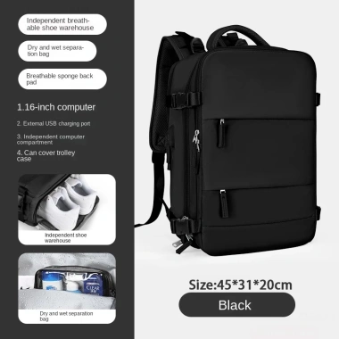 Balo laptop chống nước 16 inch nữ, dung tích lớn, thích hợp du lịch & leo núi - Giá chỉ 459.000 VND
