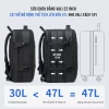 Balo laptop du lịch đa năng BANGE 1.908 - Ngăn ẩn 47L, hỗ trợ 17 inch, giá ưu đãi 900k 3
