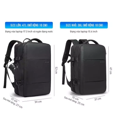 Balo laptop du lịch đa năng BANGE 1.908 - Ngăn ẩn 47L, hỗ trợ 17 inch, giá ưu đãi 900k 6 Balo laptop du lịch đa năng BANGE 1.908 - Ngăn ẩn 47L, hỗ trợ 17 inch, giá ưu đãi 900k 6
