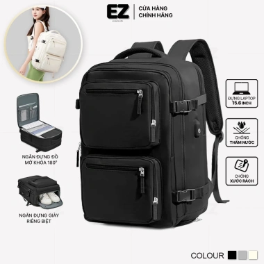 Balo laptop EZ BALO BLA10 cao cấp chống sốc, chống nước, 15.6‑17 inch, rộng, giảm còn 519k