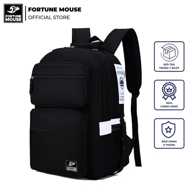 Balo laptop Fortune Mouse B197 nhiều ngăn + Túi đeo chéo Da012 - Giá chỉ 289.000đ