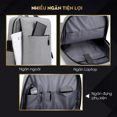 Balo laptop GUBAG đa năng, bền đẹp cho học sinh sinh viên - Đi học đi làm, 130k
