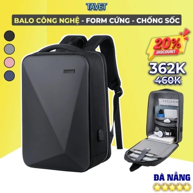 Balo Laptop Nam 17 Inch Chống Nước Cứng Thời Trang Cách Âu - Giá 370.813 VND