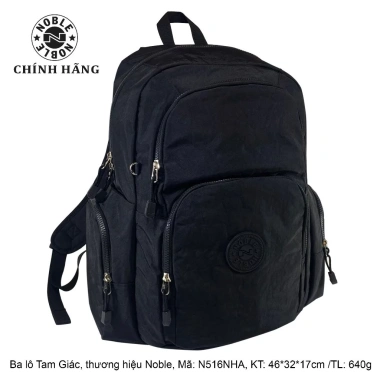 Balo laptop size lớn Noble chất liệu vải dù cao cấp, chống mưa nhẹ, dễ vệ sinh - Giá chỉ 459.900 VNĐ 3