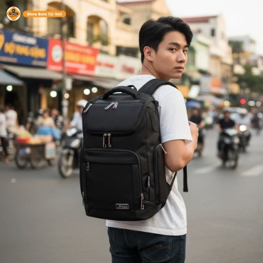 Balo Laptop Xbags Prime X Đen 15.6 inch - Nhiều Ngăn, Đẳng Cấp Công Sở, Giá 549k 5