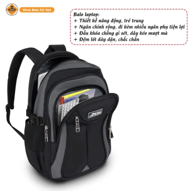 Balo laptop Xbags Xb 2.002 cao cấp, chống sốc 15.6 inch, thiết kế nam tính hiện đại - Giá 359.000₫ 8 Balo laptop Xbags Xb 2.002 cao cấp, chống sốc 15.6 inch, thiết kế nam tính hiện đại - Giá 359.000₫ 8