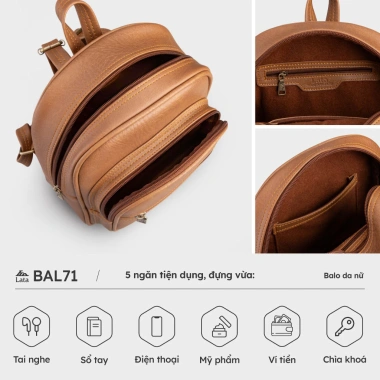 Balo Lata da cao cấp thời trang nữ cá tính - BAL71 - Giá ưu đãi 370.500₫ 7 Balo Lata da cao cấp thời trang nữ cá tính - BAL71 - Giá ưu đãi 370.500₫ 7