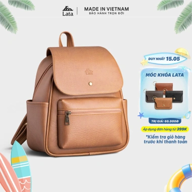 Balo Lata da thật cỡ lớn thời trang nữ công sở - Giá giảm 379k, chất liệu da cao cấp, thiết kế sang trọng