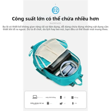 Balo Leo Núi 40L Chống Thấm Thở Khí Định Điện Que Leo Đa Ngăn Dung Lượng Lớn 3