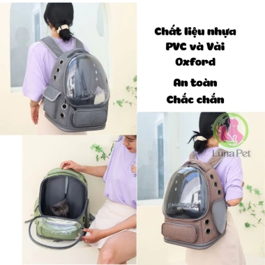 Balo Luna Pet BL11 trong suốt đựng chó mèo - Vận chuyển du lịch tiện lợi, 329k 3