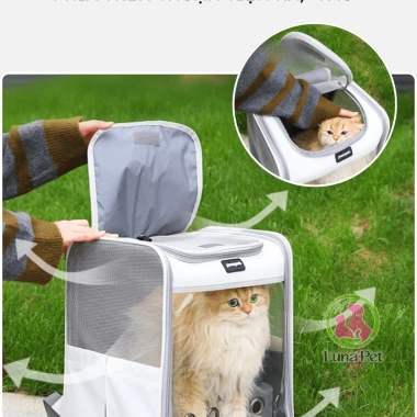 Balo Luna Pet BL20 trong suốt chịu 8kg – Vận chuyển chó mèo lớn, an toàn, giá 329k 2