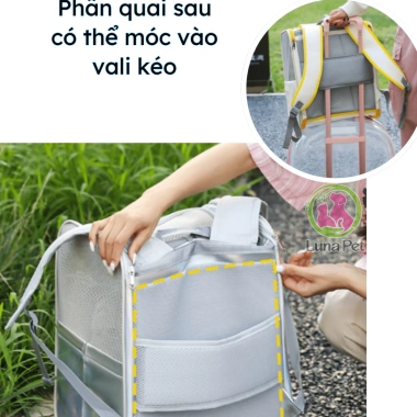Balo Luna Pet BL20 trong suốt chịu 8kg – Vận chuyển chó mèo lớn, an toàn, giá 329k 6