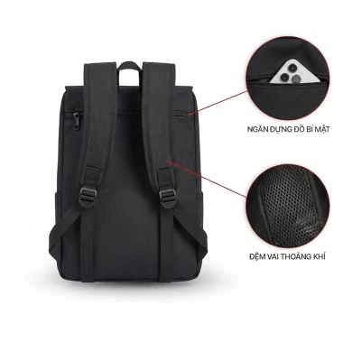 Balo M4M FANCY BM006 15.6 inch, đựng laptop, chống nước, nhiều ngăn, phù hợp nam nữ 7 Balo M4M FANCY BM006 15.6 inch, đựng laptop, chống nước, nhiều ngăn, phù hợp nam nữ 7