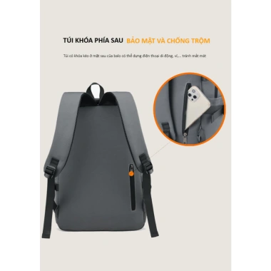 Balo Mason Rice unisex chống nước, đa ngăn, đựng laptop 17 inch giá ưu đãi 259k - BL009