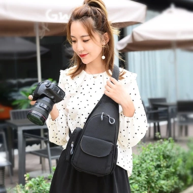 Balo máy ảnh 1 quai đeo chéo vai 6.809 - Thiết kế nhẹ, chống sốc, ngăn đựng linh kiện đa năng, giá ưu đãi 304.000 VND 3