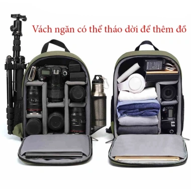 Balo máy ảnh Full Photo kích thước vừa - Siêu nhẹ, đa ngăn, giảm giá 480k