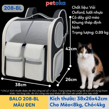 Balo mèo cỡ to PetX lớn thoáng khí xách tay đeo vai cho ô tô xe con - 239.000₫ 4 Balo mèo cỡ to PetX lớn thoáng khí xách tay đeo vai cho ô tô xe con - 239.000₫ 4