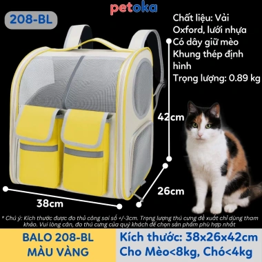 Balo mèo cỡ to PetX lớn thoáng khí xách tay đeo vai cho ô tô xe con - 239.000₫ 5 Balo mèo cỡ to PetX lớn thoáng khí xách tay đeo vai cho ô tô xe con - 239.000₫ 5