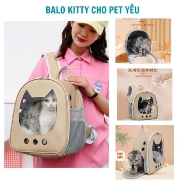 Balo mèo Kitty tiện lợi có cửa hông, chống nước, đa màu - Giá chỉ 149.860 VND 6