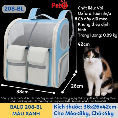 Balo mèo PetX cỡ to cho chó, thoáng khí, xách tay và đeo vai, đẩy xe, giảm giá 239k
