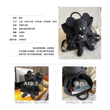 Balo Mickey vải chuột độc lạ cho bé Cặp sách đi học du lịch hot giảm giá 299k 2.023 8