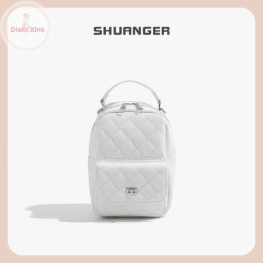 Balo Mini 18cm Da PU Sần Nữ Đứng Phom Khoá Màu Bạc Tiện Lợi Du Lịch Nhỏ Gọn 9 Balo Mini 18cm Da PU Sần Nữ Đứng Phom Khoá Màu Bạc Tiện Lợi Du Lịch Nhỏ Gọn 9