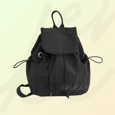 Balo Mini Caro Nhí Dây Rút Vải Dù Trượt Nước Dễ Thương Năng Động Đi Chơi Học Du Lịch 238k