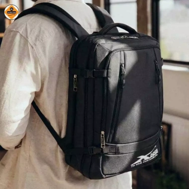 Balo nam cao cấp Xbags Leader XB2.006 đen - nhiều ngăn, đựng laptop 17 inch, siêu bền, giảm giá 449k