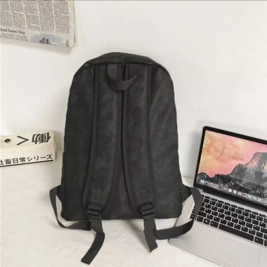 Balo nam GENBAG da pu trơn chống nước, nhiều ngăn, vừa laptop 17 inch - 165.000₫