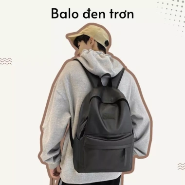 Balo nam GENBAG da pu trơn chống nước, nhiều ngăn, vừa laptop 17 inch - 165.000₫