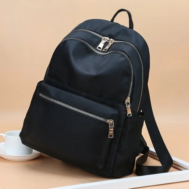 Balo nam nữ vải dù đen thời trang du lịch BAG U BSIX19 - Giá 155.000₫ (giảm từ 187.550₫)