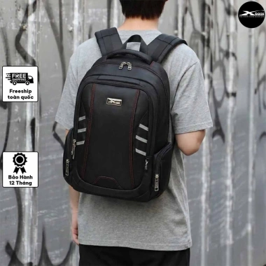 Balo Nam Xbags DarkEagle XB2.008 – Chống Thấm, Cứng, Đen Đỏ – Giá 649.000₫